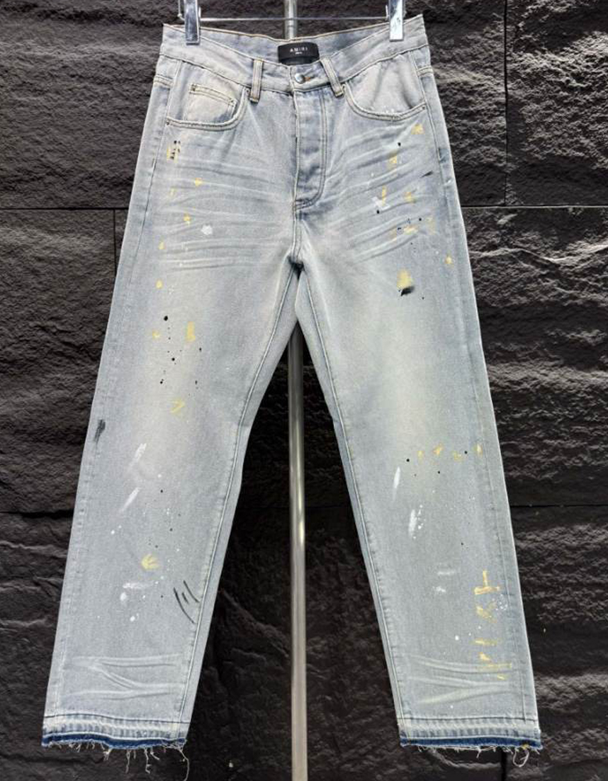 Amiri Men Painter Straight-leg Blue Jeans – AMIJ014