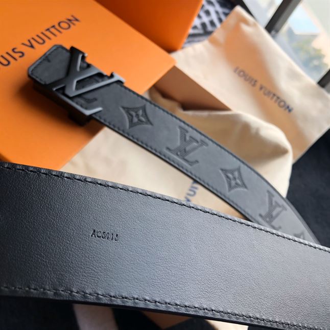 LOUIS VUITTON SHAPE BELT MONOGRAM SHADOW 40 MM BLACK – LBE050