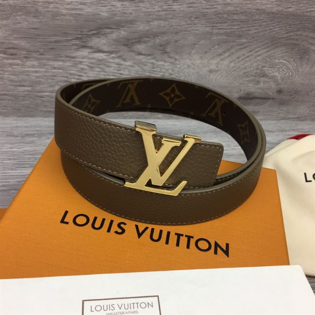 LOUIS VUITTON LV INITIALES 30MM REVERSIBLE BELT MONOGAM – LBE084