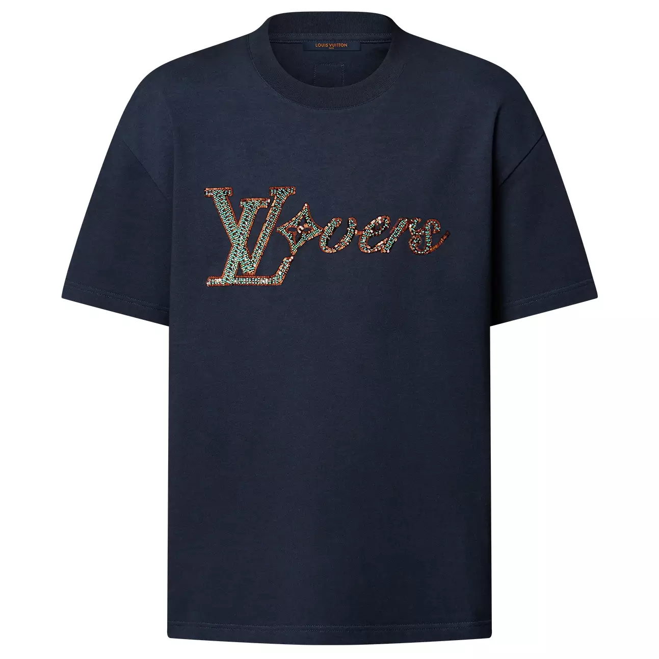 EMBROIDERED SHORT SLEEVED T-SHIRT IN BLACK – LVTS119