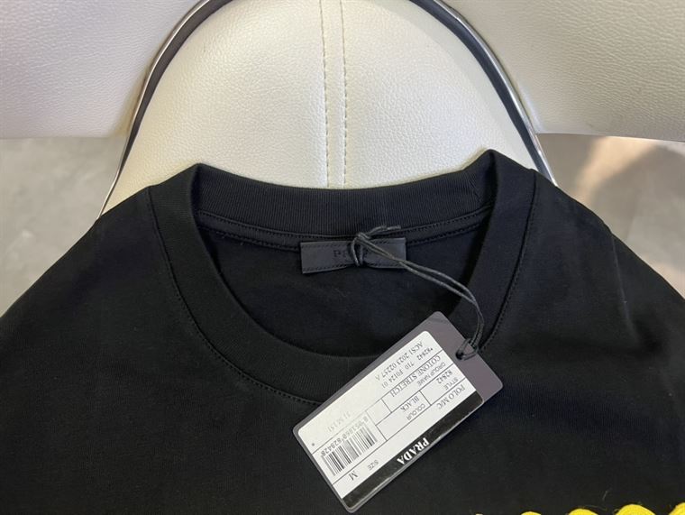 PRADA COTTON T-SHIRT BLACK – PT005