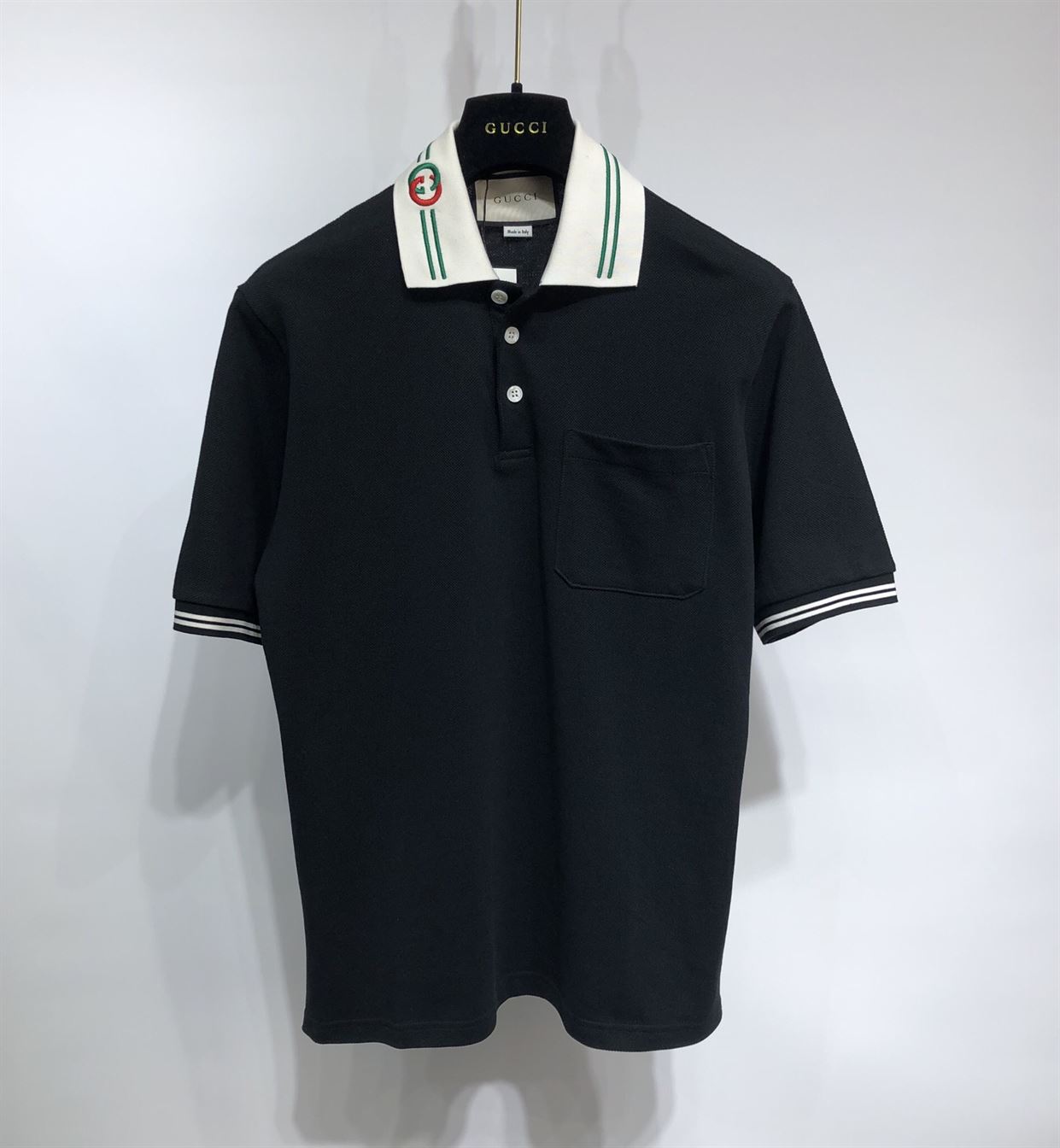 GUCCI COTTON PIQUET POLO WITH INTERLOCKING G – GGS035
