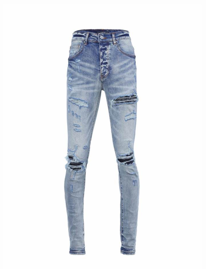 Amiri Distressed Blue Rip Jeans – AMIJ046