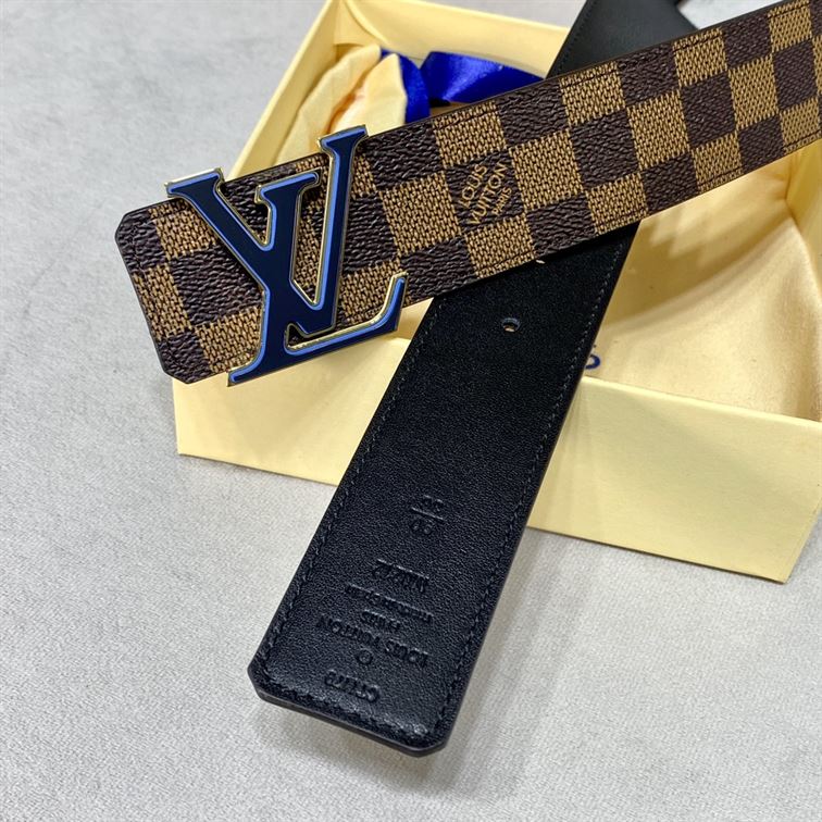 LOUIS VUITTON INITIALES 40MM REVERSIBLE DAMIER EBENE CANVAS BELT – LBE021