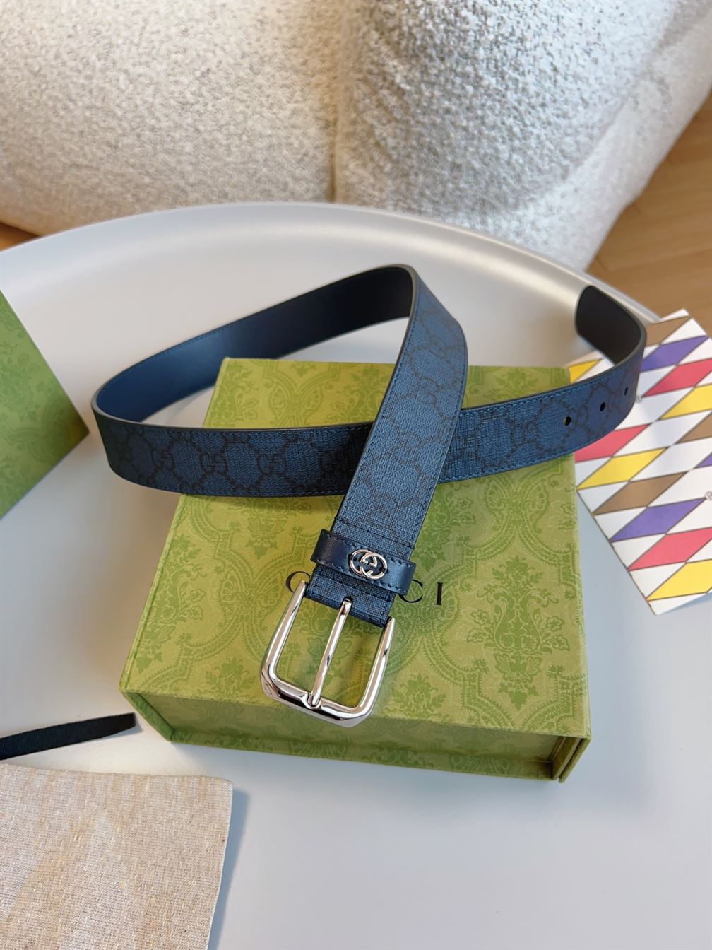 GUCCI BELT WITH INTERLOCKING G DETAIL – GB038