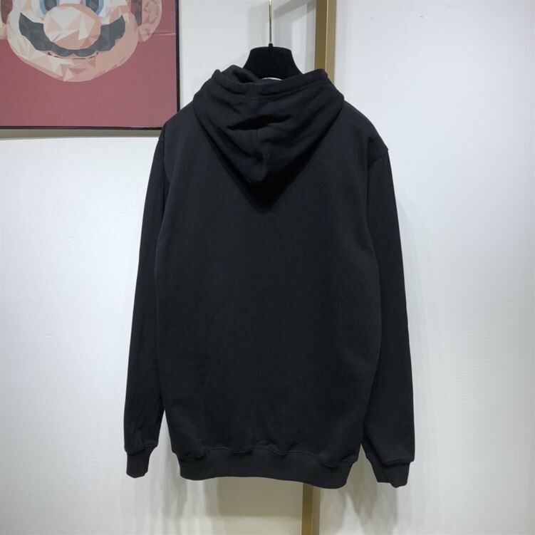 DIOR FLOWERS EMBROIDERED HOODIE BLACK – DOS008