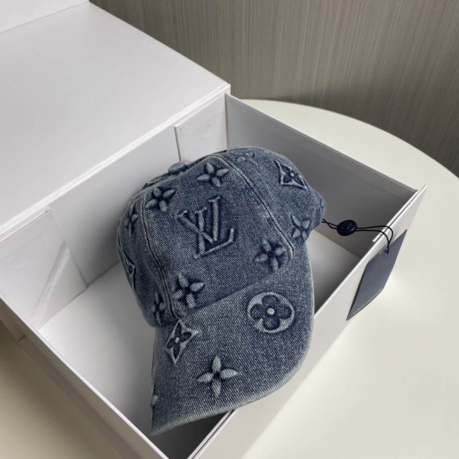 Louis Vuitton Baseball Blue Logo LV Hats – LVC009