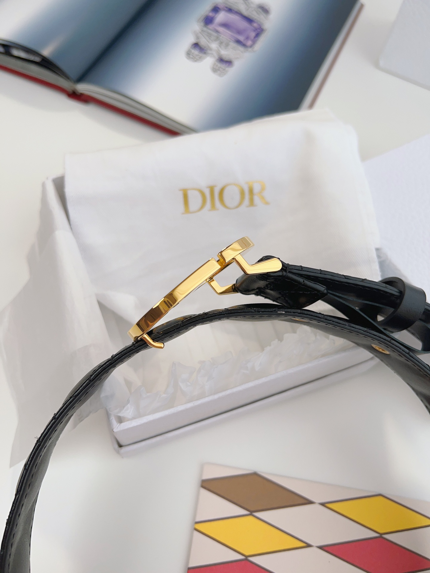 DIOR BLACK 30 MONTAIGNE BELT – DB013