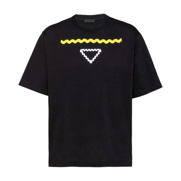 PRADA COTTON T-SHIRT BLACK – PT005