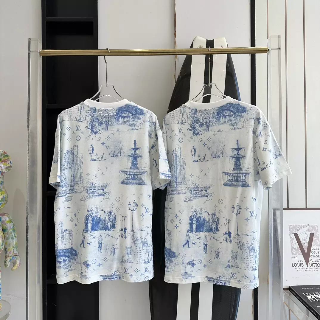 PRINTED COTTON PIQUE T-SHIRT – LVTS133