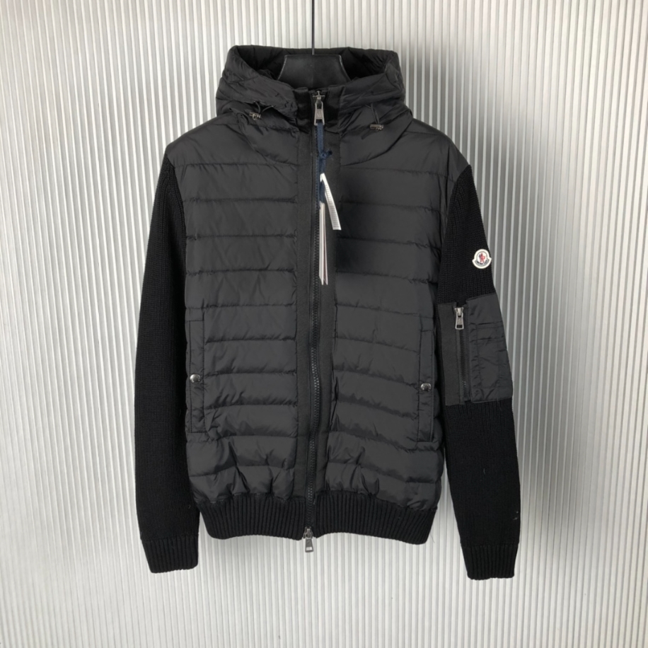 MONCLER Maglione Tricot Hooded Down Knit Jacket Coat – MC141
