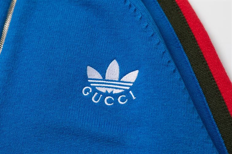 GUCCI X ADIDAS VISCOSE ZIP-UP JACKET BLUE – GCJ021