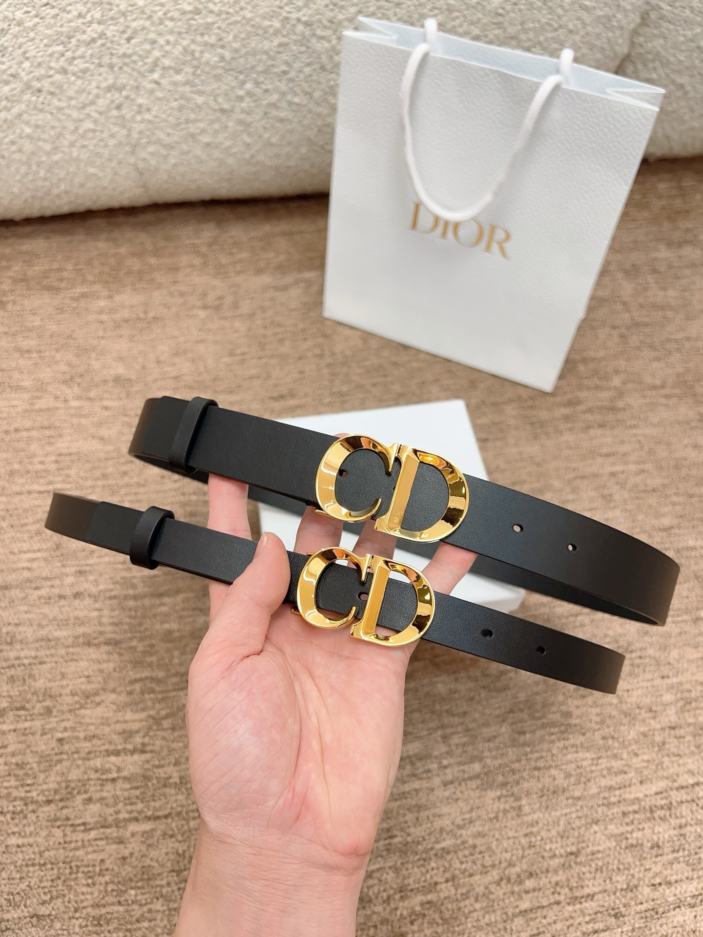 MEDIUM LADY DIOR BAG BLACK CRINKLED – DB002