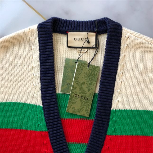 GUCCI COTTON AND WOOL BLEND CARDIGAN – GCK034