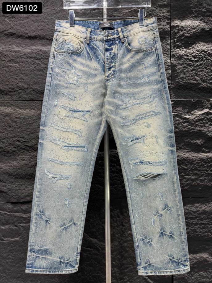 Amiri Ripp Stone Blue Jeans – AMIJ007
