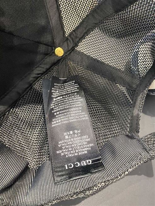 GUCCI LOGO LEATHER CAP IN BLACK – GH141