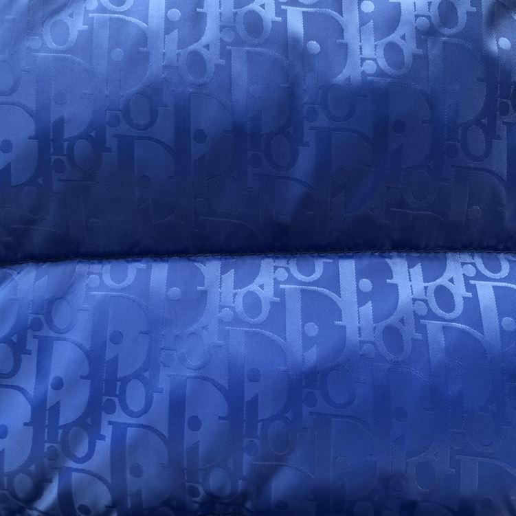 DIOR OBLIQUE DOWN JACKET BLUE TECHNICAL JACQUARD – DRC005