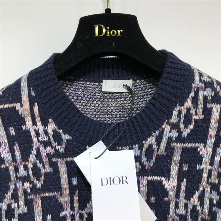 DIOR OBLIQUE SWEATER NAVY BLUE – DOS007