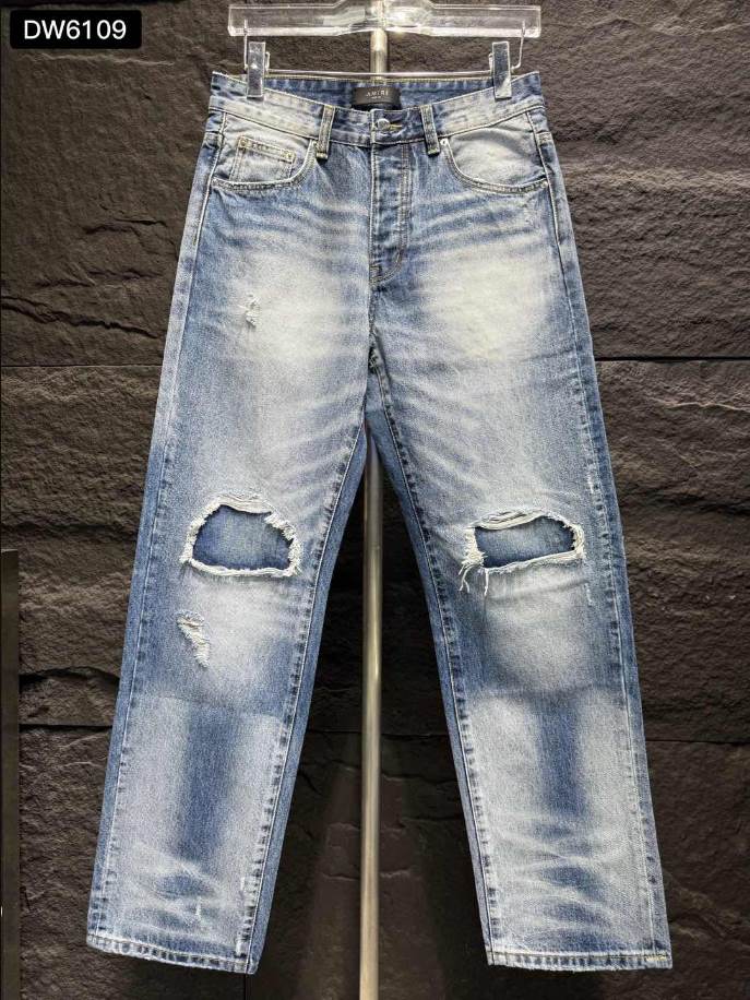 Amiri Ripp Double Knee Blue Jeans – AMIJ041
