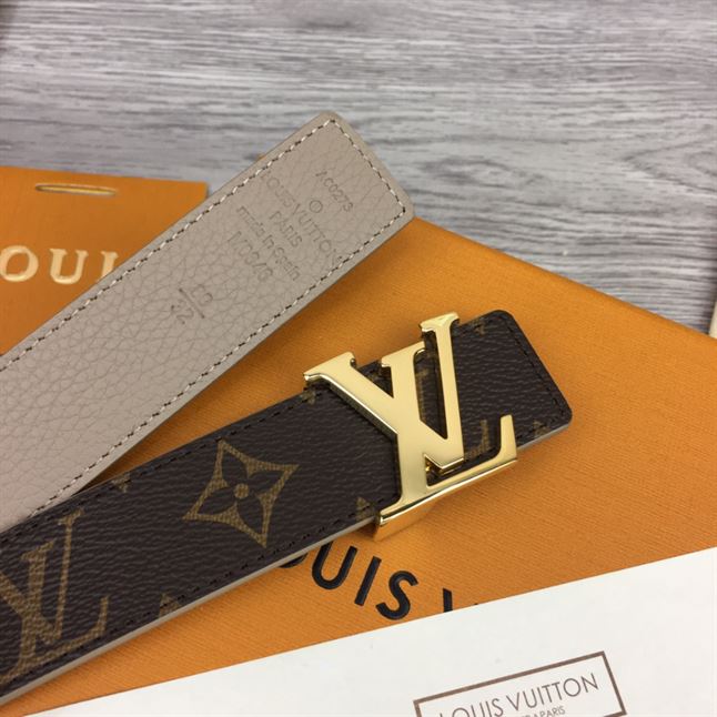 LOUIS VUITTON LV INITIALES 30MM REVERSIBLE BELT MONOGAM – LBE086