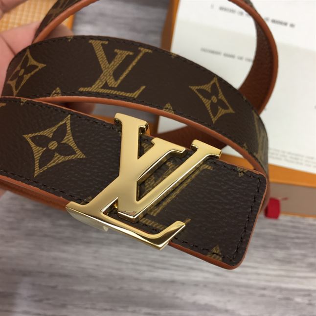 LOUIS VUITTON LV INITIALES 30MM REVERSIBLE BELT MONOGAM – LBE085