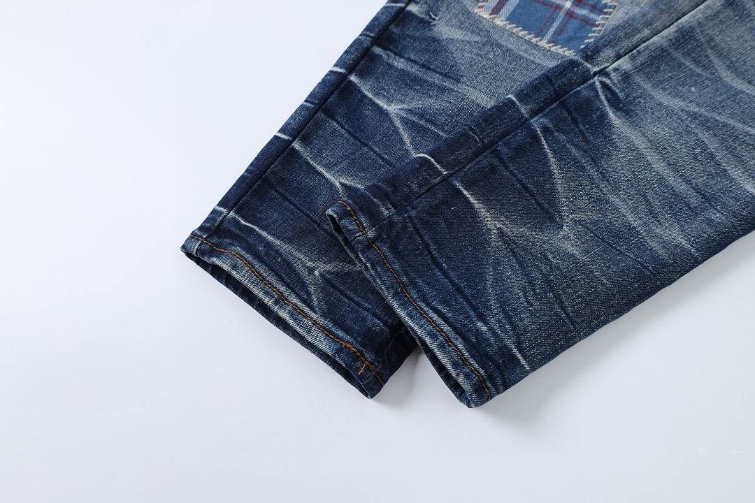 Amiri Blue Embroider White Jeans – AMIJ043