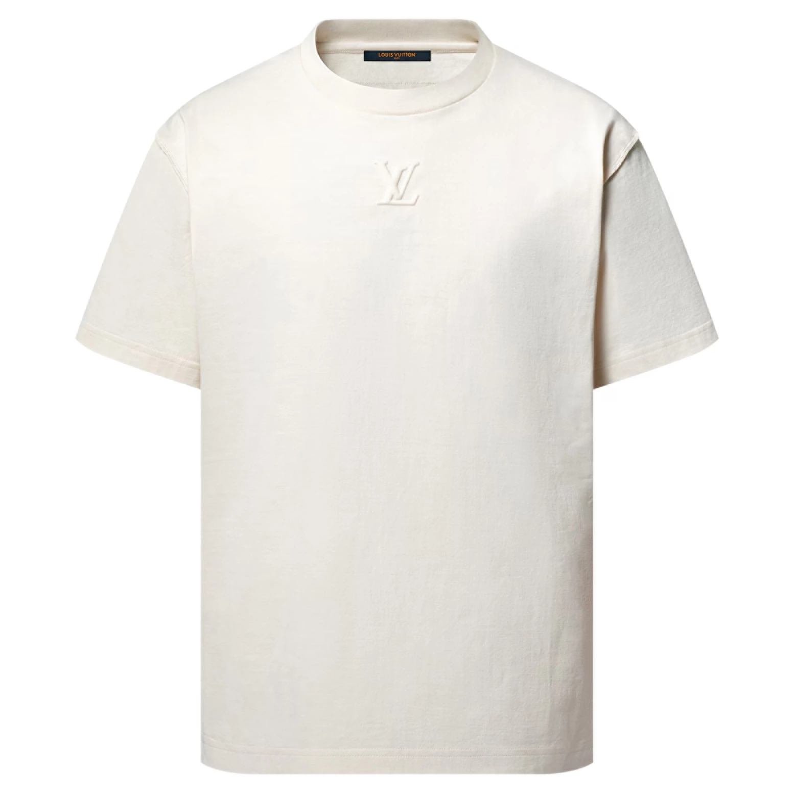 LOGO EMBOSSED T-SHIRT IN WHITE – LVTS112
