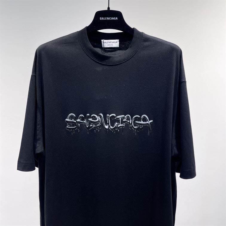 BALENCIAGA  MEN’S SLIME T-SHIRT MEDIUM FIT IN BLACK – BAS011