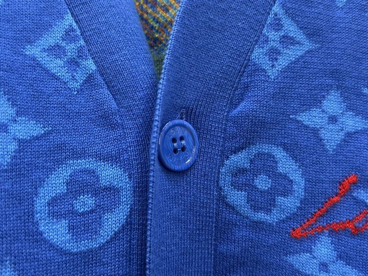 LOUIS VUITTON LV x YK MONOGRAM FACES KNITTED CARDIGAN – LVH052