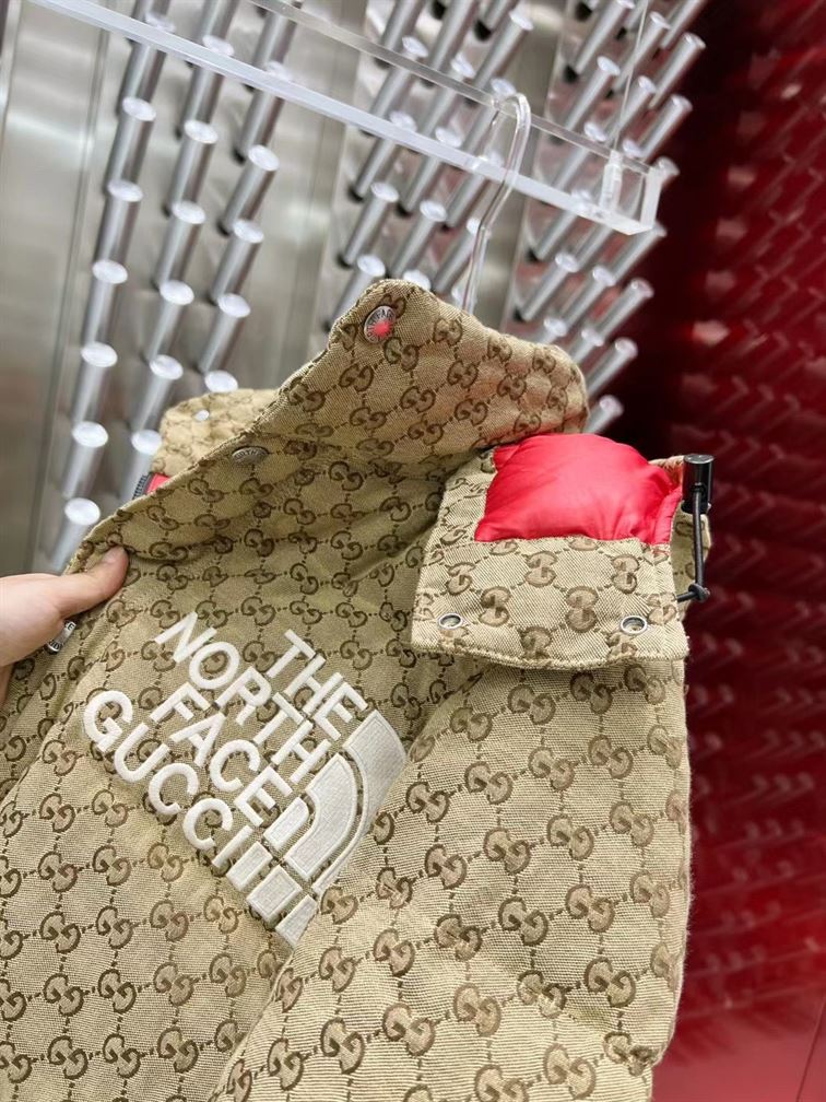 GUCCI X THE NORTH FACE PRINT JACKET BEIGE EBONY – GCJ011