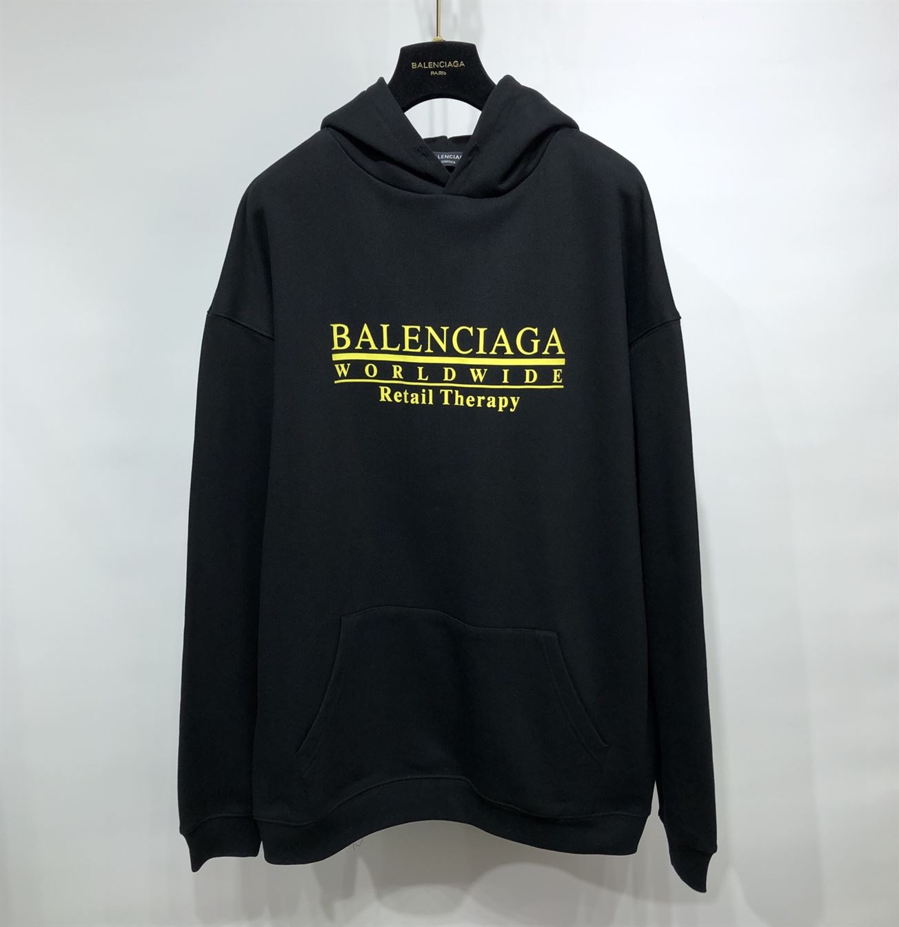 BALENCIAGA RETAIL THERAPY LOGO HOODIE – BH005