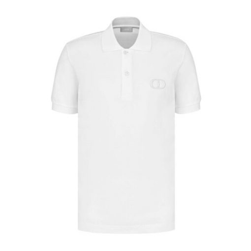 DIOR CD ICON POLO SHIRT WHITE COTTON PIQUÃ‰ – DOT025