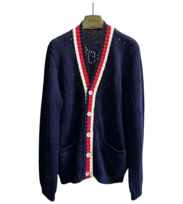 Gucci Open Knit Cotton Blue Knitwear – GCK061