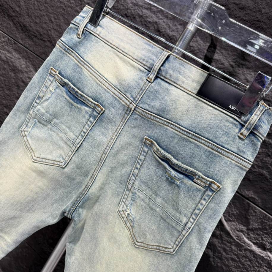 Amiri Ripp White Blue Jeans – AMIJ027