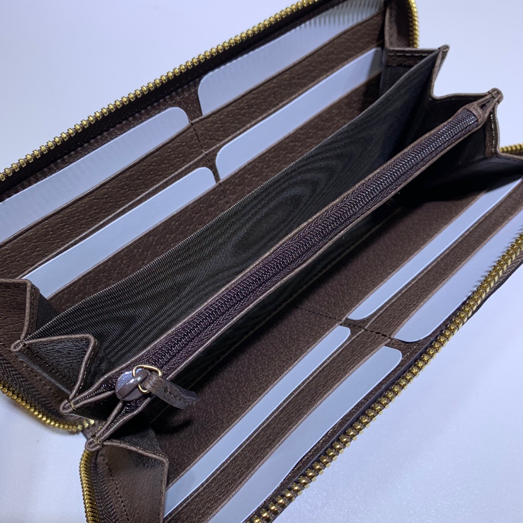 GUCCI OPHIDIA GG ZIP AROUND WALLET BEIGE- WLG026