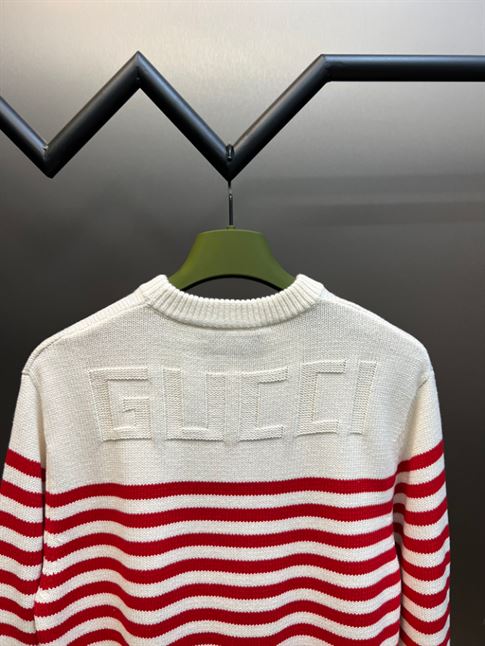 GUCCI STRIPED COTTON-WOOL KNITTED JUMPER – GCK047