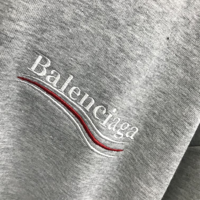 BALENCIAGA MEN’S POLITICAL CAMPAIGN T-SHIRT LARGE FIT IN GREY – BAS021