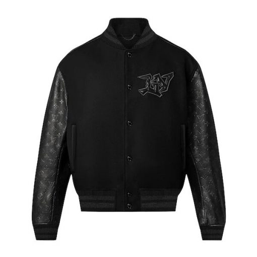 LOUIS VUITTON EMBOSSED LEATHER AND WOOL BLOUSON – LVC029