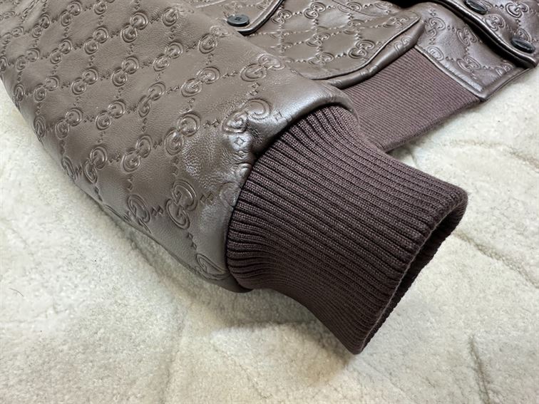 GUCCI GG LEATHER BOMBER JACKET – GCJ040