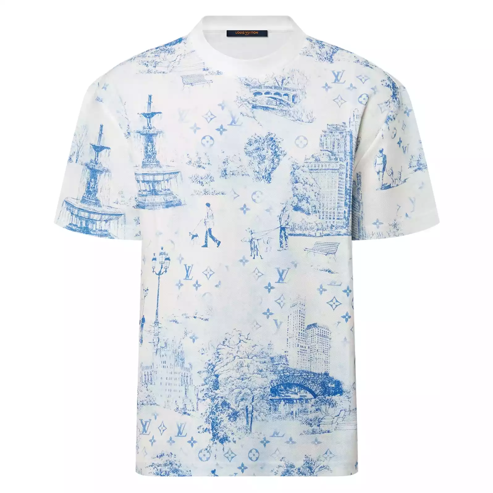 PRINTED COTTON PIQUE T-SHIRT – LVTS133