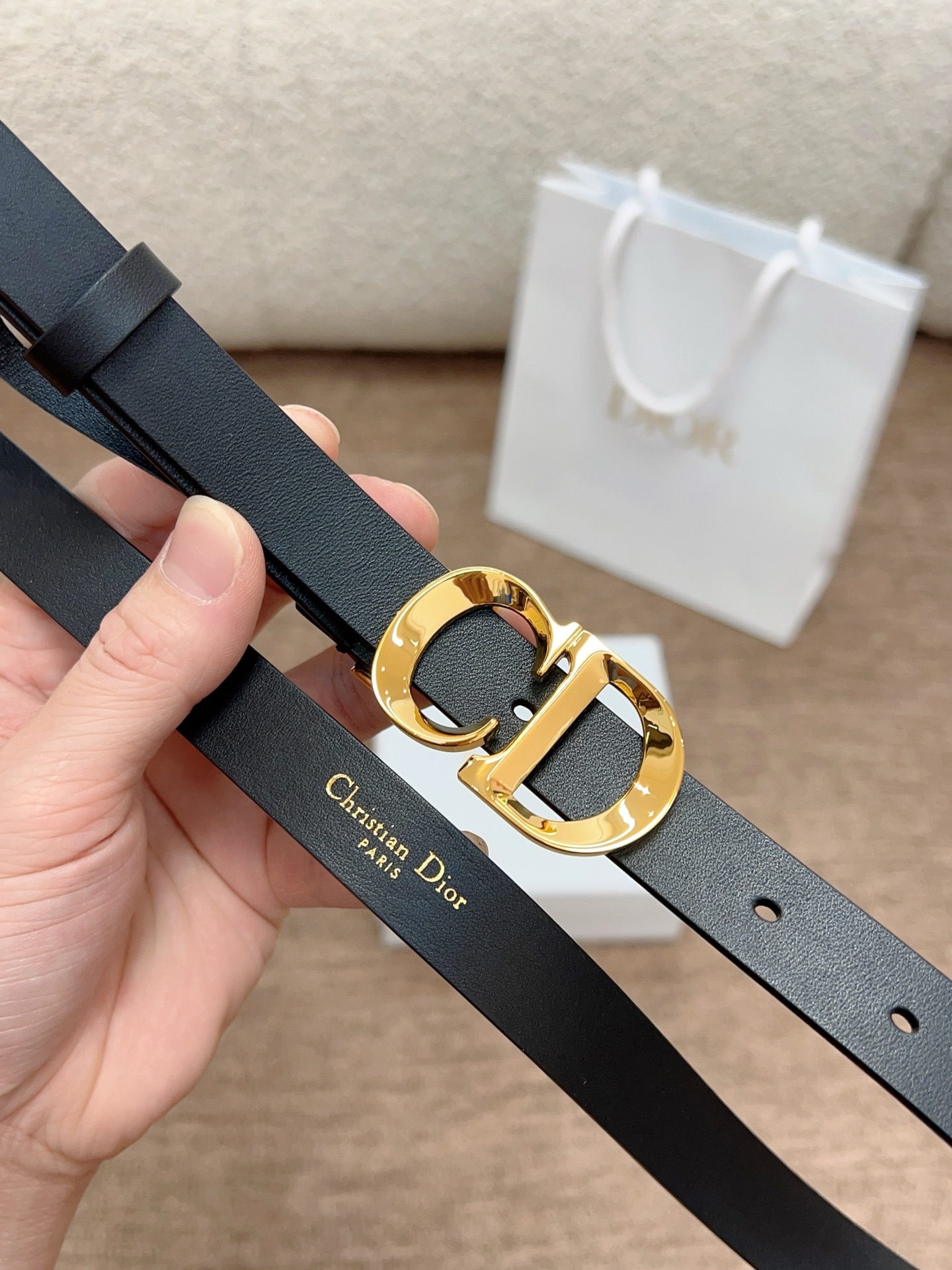 MEDIUM LADY DIOR BAG BLACK CRINKLED – DB002