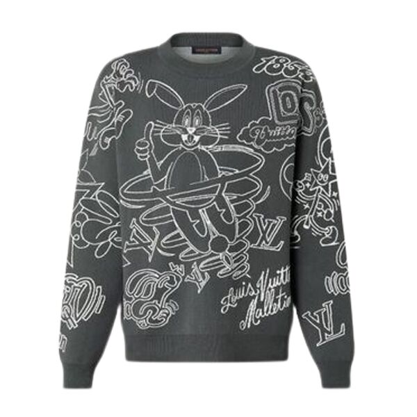 LOUIS VUITTON CREW NECK PULLOVERS MONOGRAM SWEATERS – LVH032