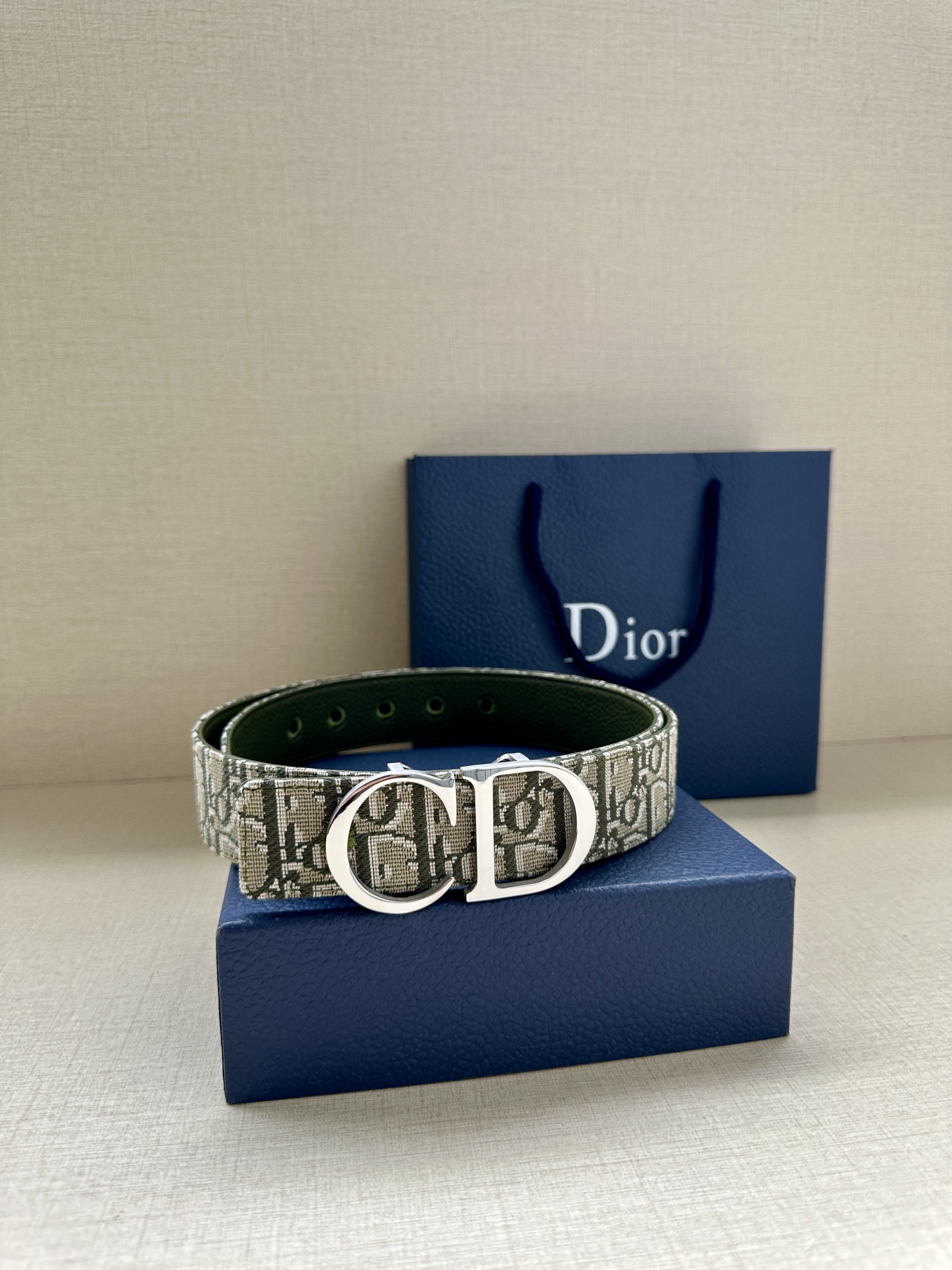 Dior Black Oblique Jacquard Print Reversible Belt – DB020