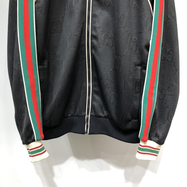 GUCCI GG JACQUARD JERSEY ZIP JACKET BLACK GG JACQUARD JERSEY – GCJ001