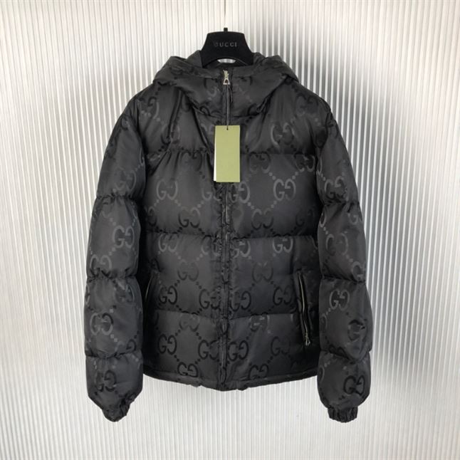 GUCCI JUMBO GG NYLON CANVAS GOOSE-DOWN JACKET BLACK – GCJ044