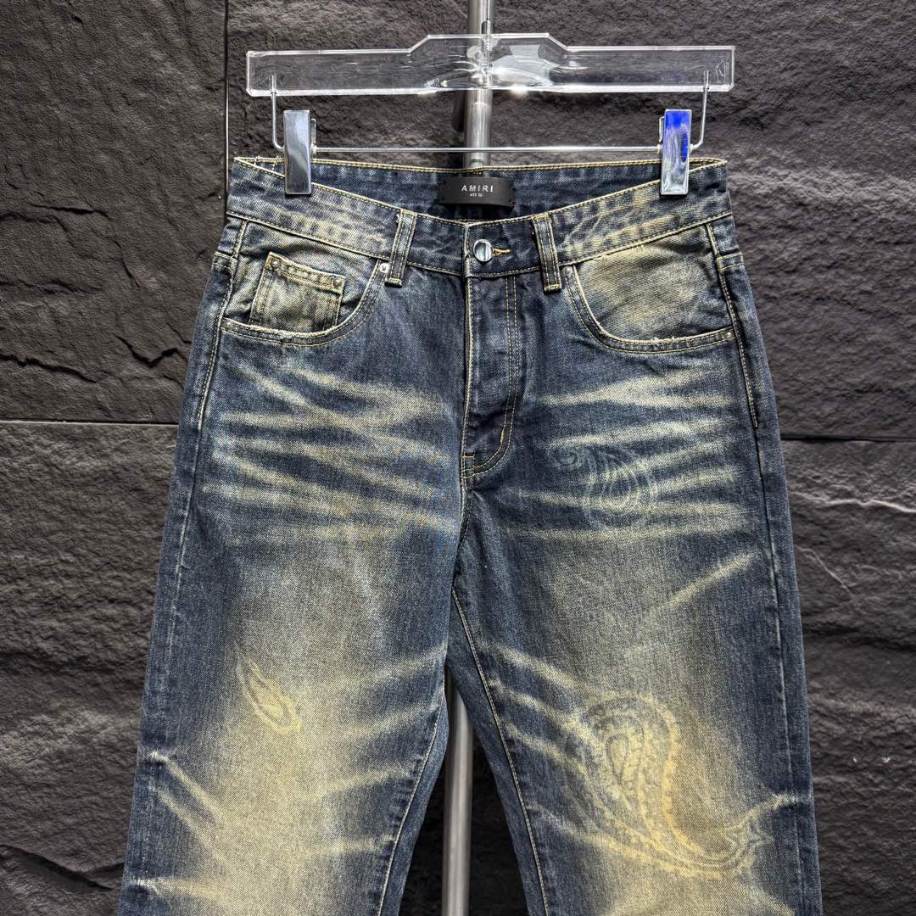 Amiri Blue Yellow Jeans – AMIJ032