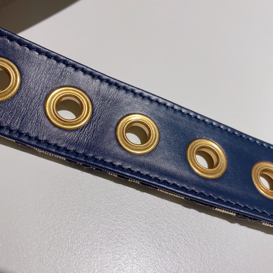 Dior Beige/Navy Blue Oblique Canvas – DB016