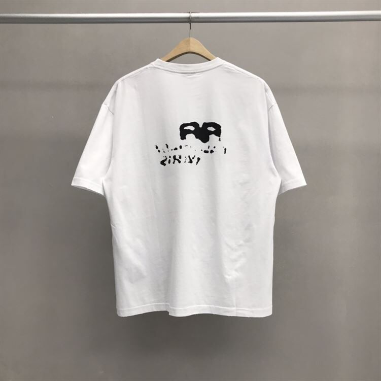 BALENCIAGA HAND DRAWN BB ICON T-SHIRT MEDIUM FIT IN WHITE – BAS014