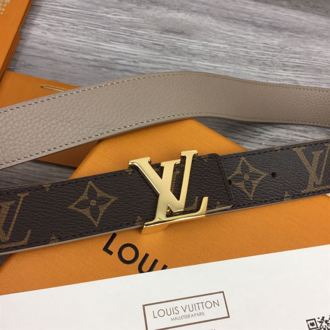 LOUIS VUITTON LV INITIALES 30MM REVERSIBLE BELT MONOGAM – LBE086