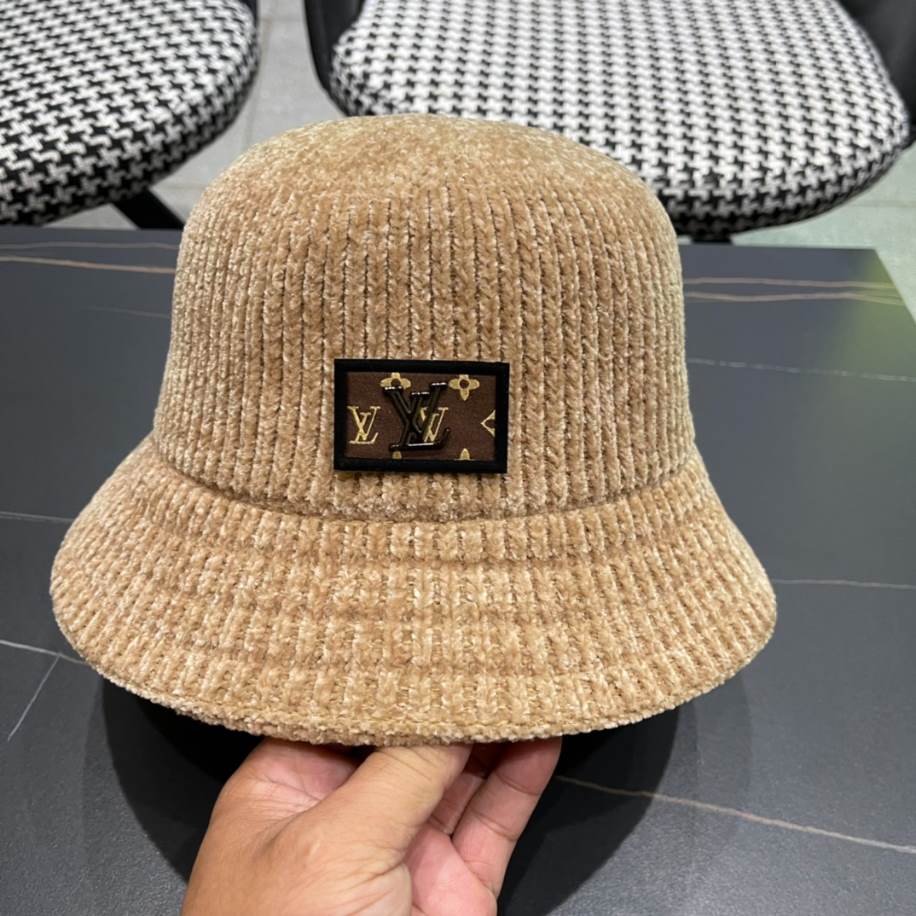 Louis Vuitton Bucket Corduroy Dome Light Brown Hats – LVC006